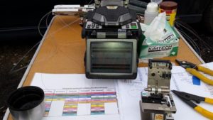 spawanie światłowodów